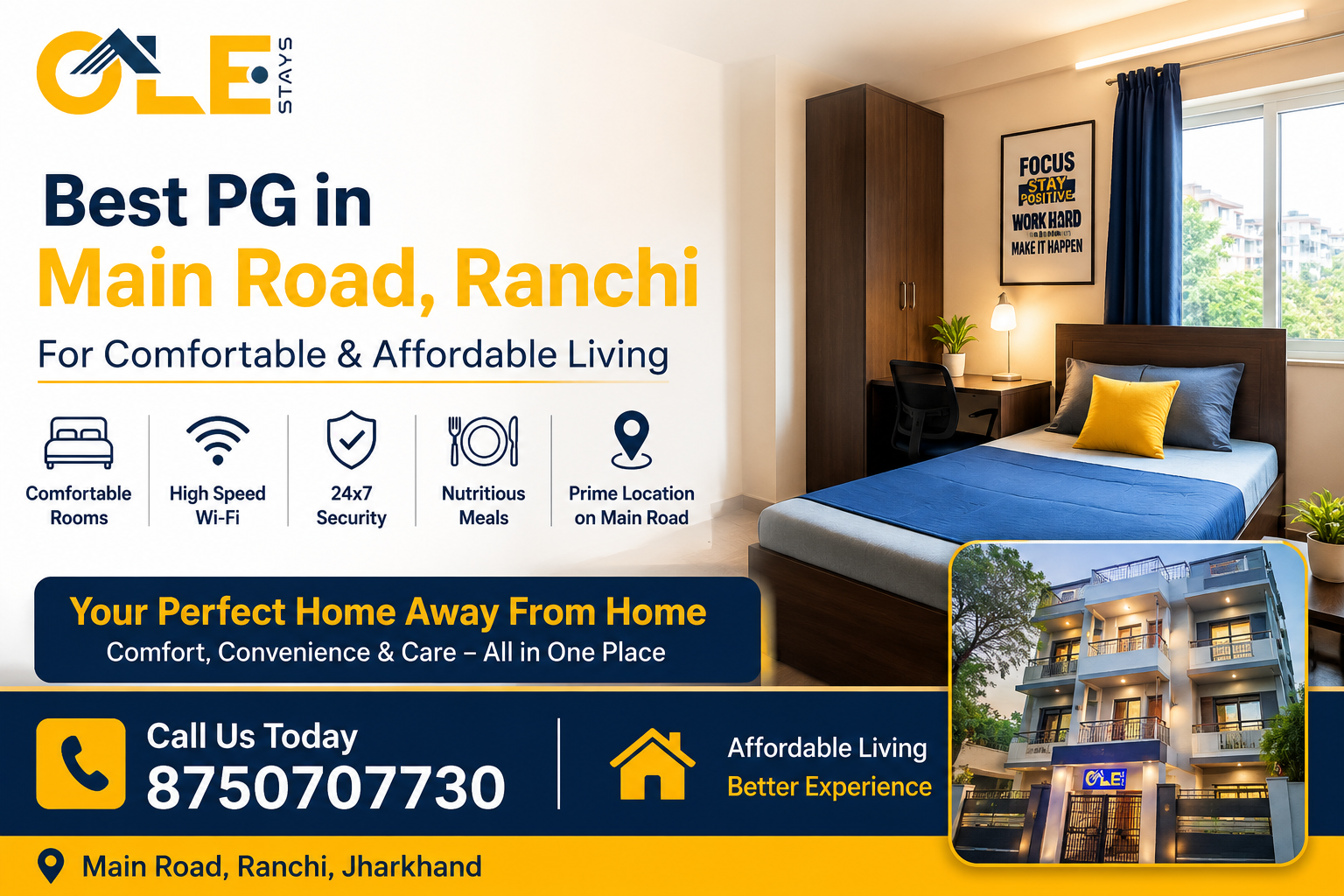 Best PG in Main Road, Ranchi for Comfortable & Affordable Living 